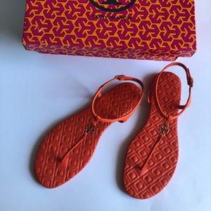 Tory Burch Marion Quilted Sandal Vegan Leather 7.5